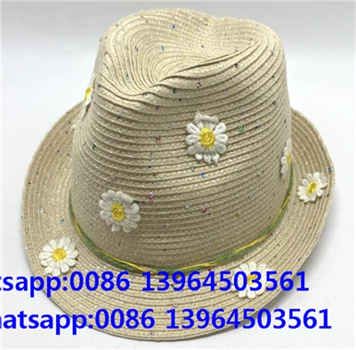 Barret de platja Fedora amb taques de colors beix flor