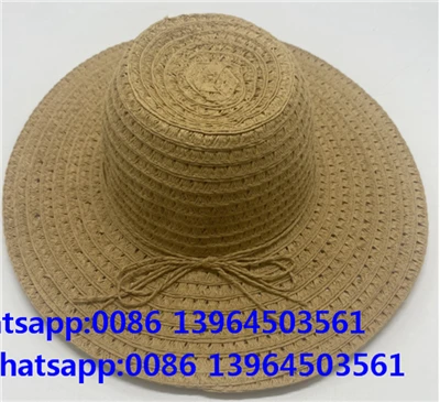 Barret de sol de platja d'estiu de visera ampla de dona