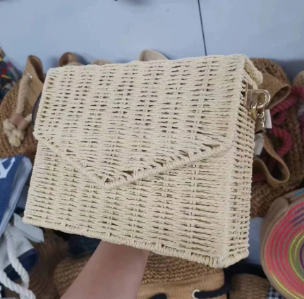 Bossa de platja Lady Rattan Natural