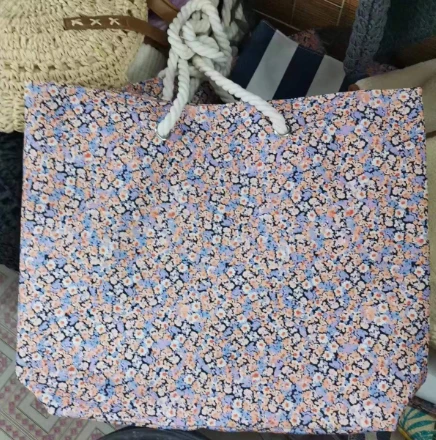 Patró de flors Big Beach Tote Bag