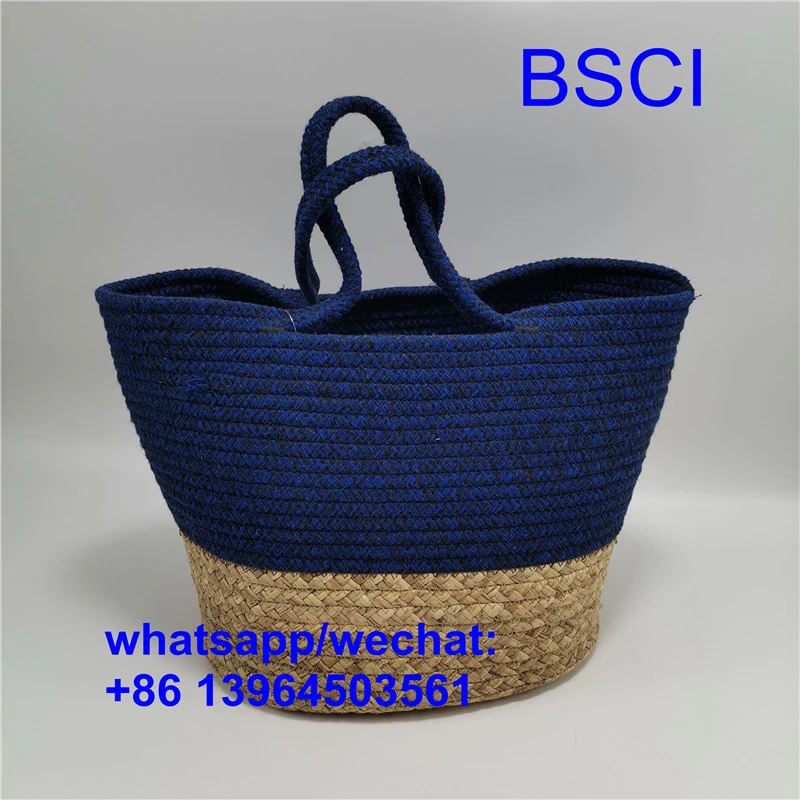 Bossa de platja de rattan teixit natural