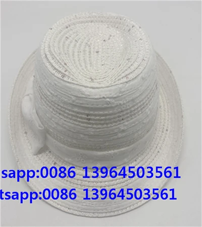 Barret Fedora de palla blanca Barret d'estiu calat suau