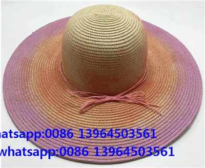 Barret de palla parasol de dona tenyint