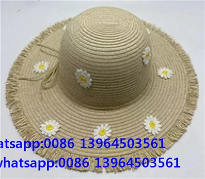 Barret de palla de flor per a nena Tassal per a l'estiu