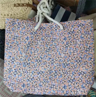 Patró de flors Big Beach Tote Bag