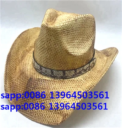 Gorra de palla per a homes Barret de vaquer Demin