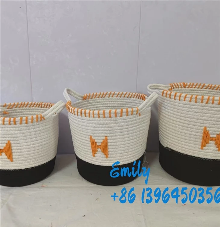 Woven Storage Baskets in Cupboard